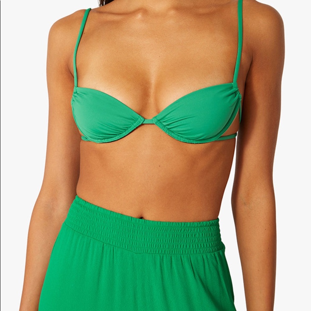 WeWoreWhat Ruched Bikini Top